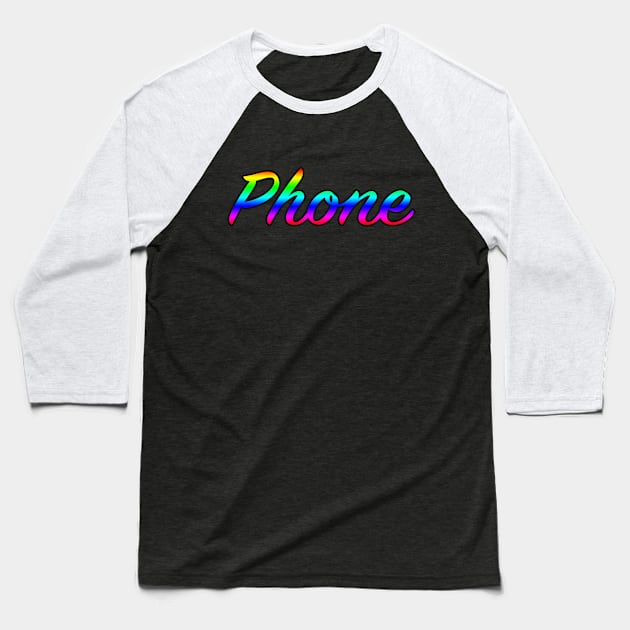 Phone Baseball T-Shirt by lenn